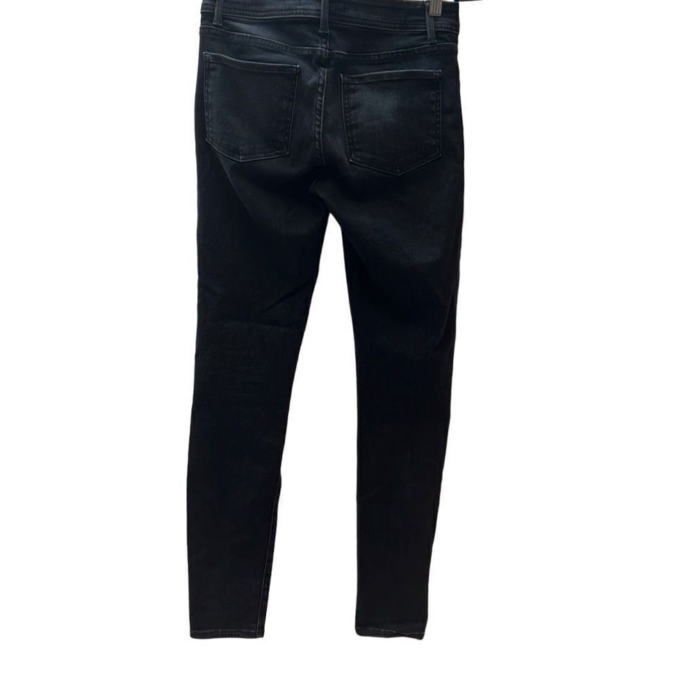 Fidelity Denim Women's Sola Mid Rise Ankle Skinny Jeans Black Cobra Size 27